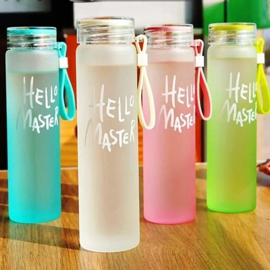 Portable 480ml Transparent Water Bottle – Frosted ABS Plastic, Leakproof Design, Lightweight & Reusable